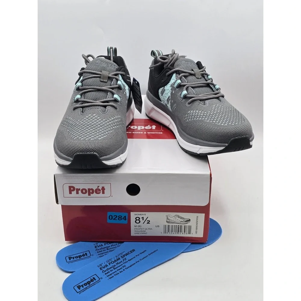 PROPET Women Sneakers Ultra Shoes Size 8.5 M Grey / Mint - WAA282M